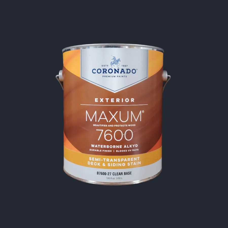 Coronado Maxum 7600 Semi-Transparent Deck & Siding Stain · Clear Base 7600-27