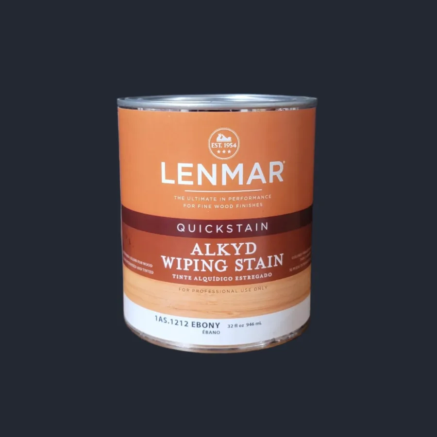 Lenmar Quickstain Alkyd Wiping Stain · Ebony 1AS.1212 · Quart