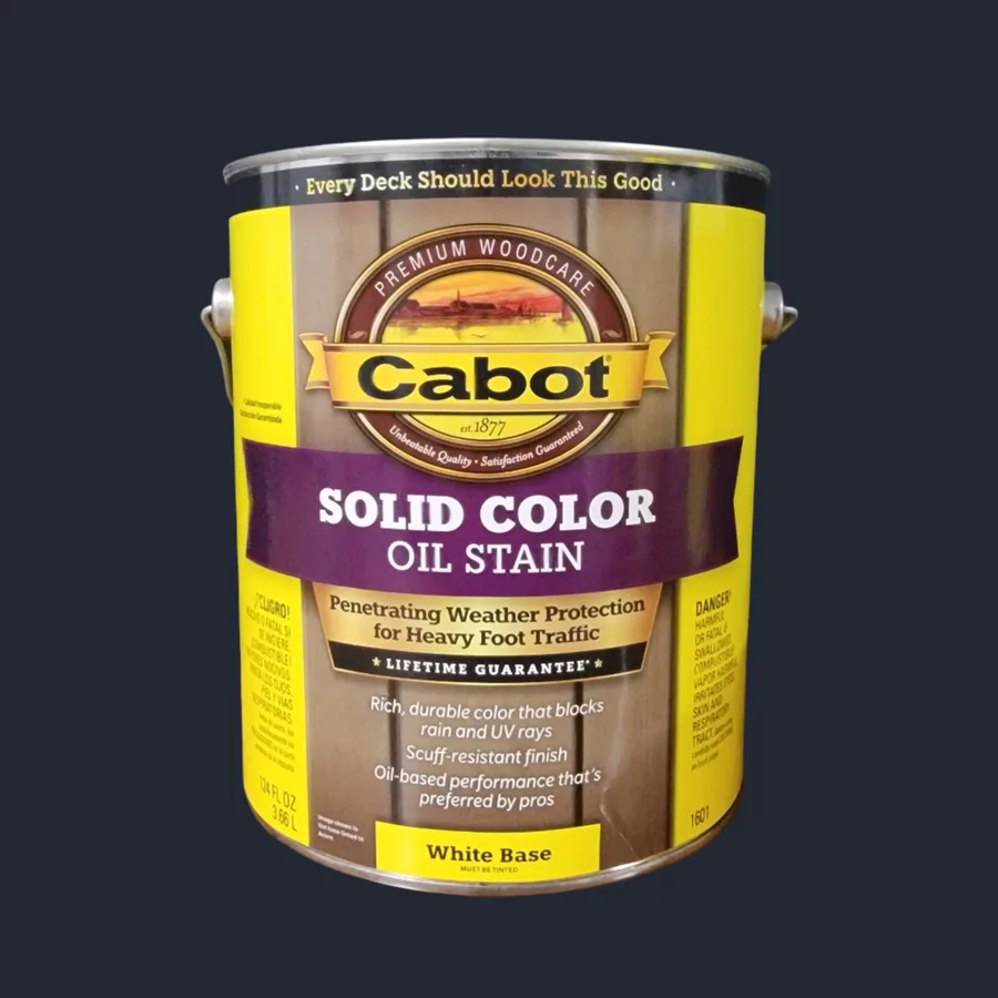 Cabot Solid Color Oil Stain · White Base · Gallon